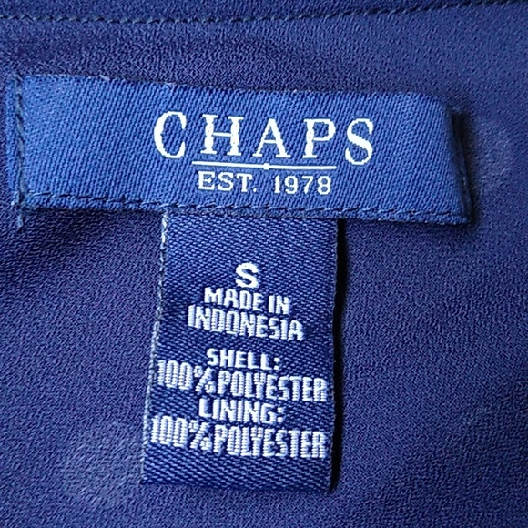 CHAPS BLUE WITH WHITE POLKA DOT SKIRT - Picture 3 of 7